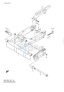 GSF-1250 BANDIT EU drawing REAR SWINGING ARM