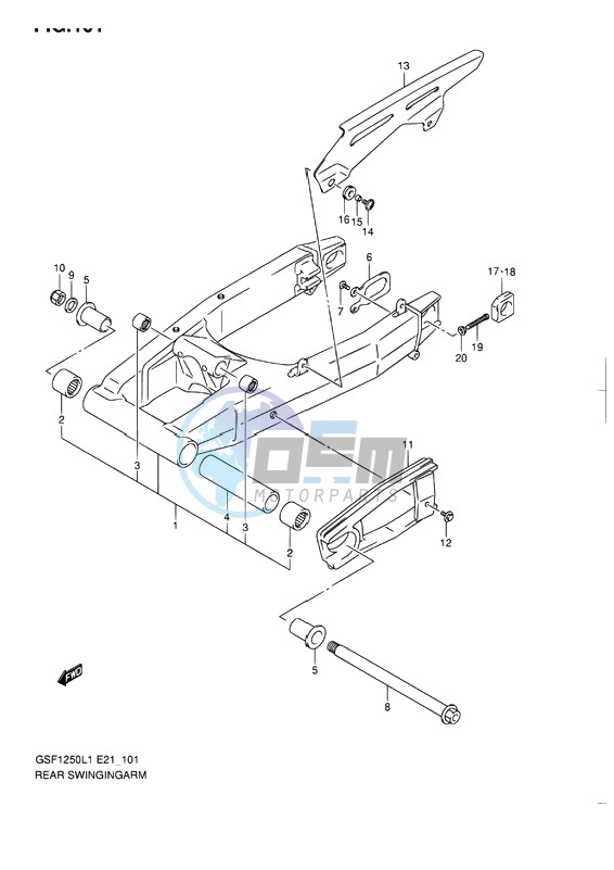 REAR SWINGING ARM