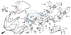 CBR600FS drawing UPPER COWL