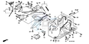 CBR600RR9 Europe Direct - (ED / MME) drawing LOWER COWL (L.) (CBR600RR9,A/RA9,A)