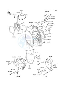 ZX 600 N [NINJA ZX-6RR] (6F) N6F drawing ENGINE COVER-- S- -