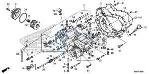 TRX420FA2G TRX420F Europe Direct - (ED) drawing FRONT CRANKCASE COVER (TRX420FA1/FA2)