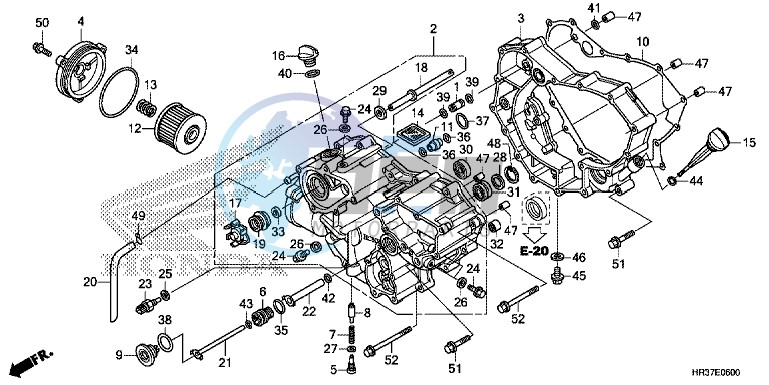 FRONT CRANKCASE COVER (TRX420FA1/FA2)