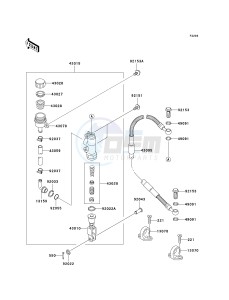 KX 100 A [KX100 MONSTER ENERGY] (A6F - A9FA) D8F drawing REAR MASTER CYLINDER