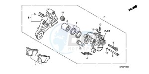 CB600FA Europe Direct - (ED) drawing REAR BRAKE CALIPER (CB600F/F3)