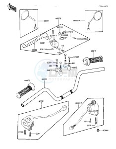 KZ 550 A (A3-A4) drawing HANDLEBAR -- 82-83 A3_A4- -