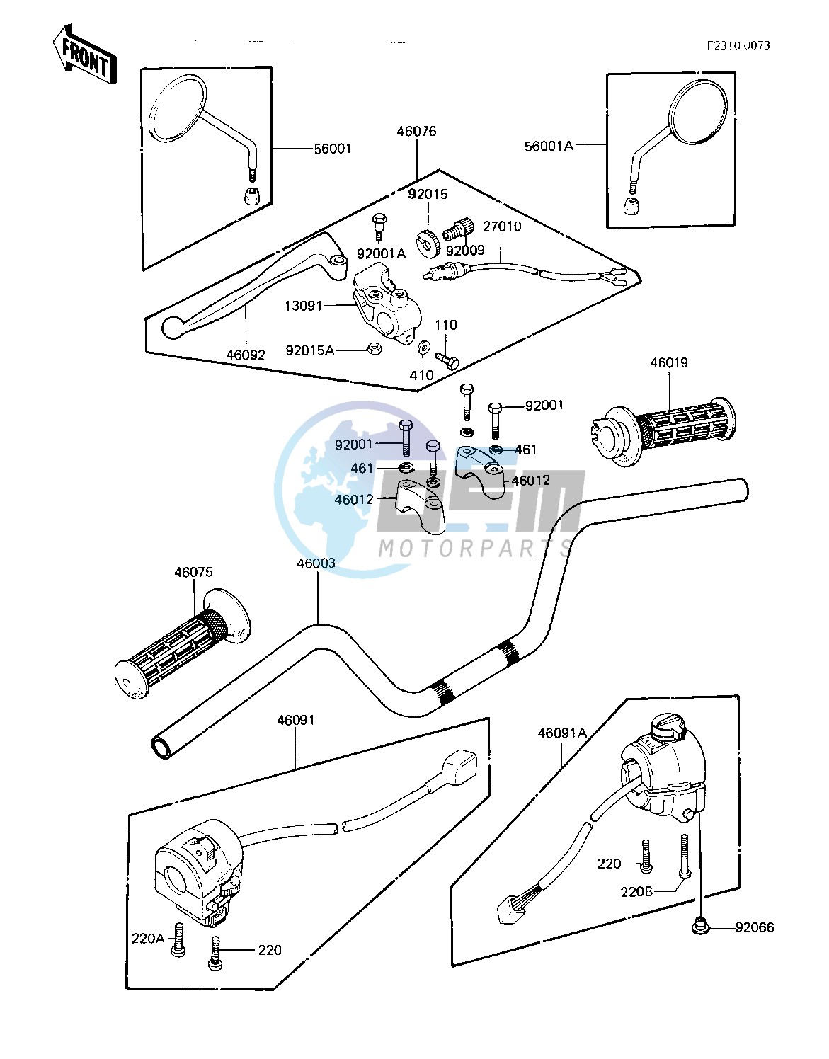 HANDLEBAR -- 82-83 A3_A4- -