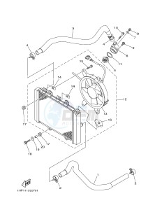 YFM700FWAD YFM7FGPB GRIZZLY 700 EPS (1HP3 1HP4) drawing RADIATOR & HOSE