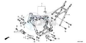 CRF150RE CRF150R Europe Direct - (ED) drawing FRAME BODY