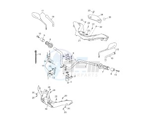 YP R X-MAX 125 drawing STEERING HANDLE AND CABLE