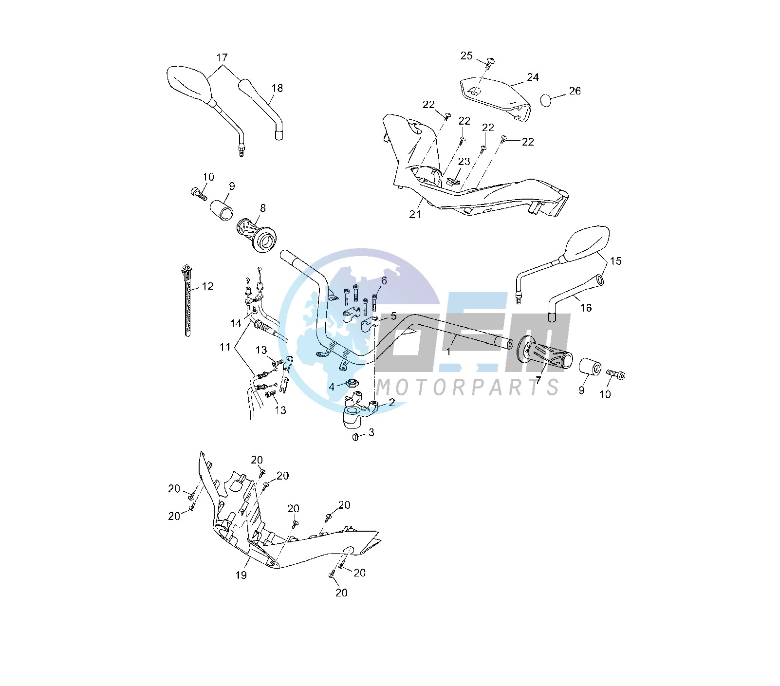 STEERING HANDLE AND CABLE