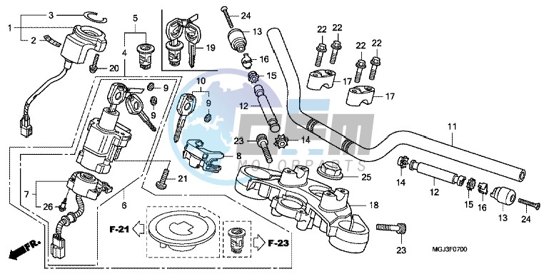 HANDLE PIPE/ TOP BRIDGE