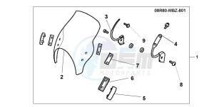 CB600F2 HORNET S drawing METER VISOR