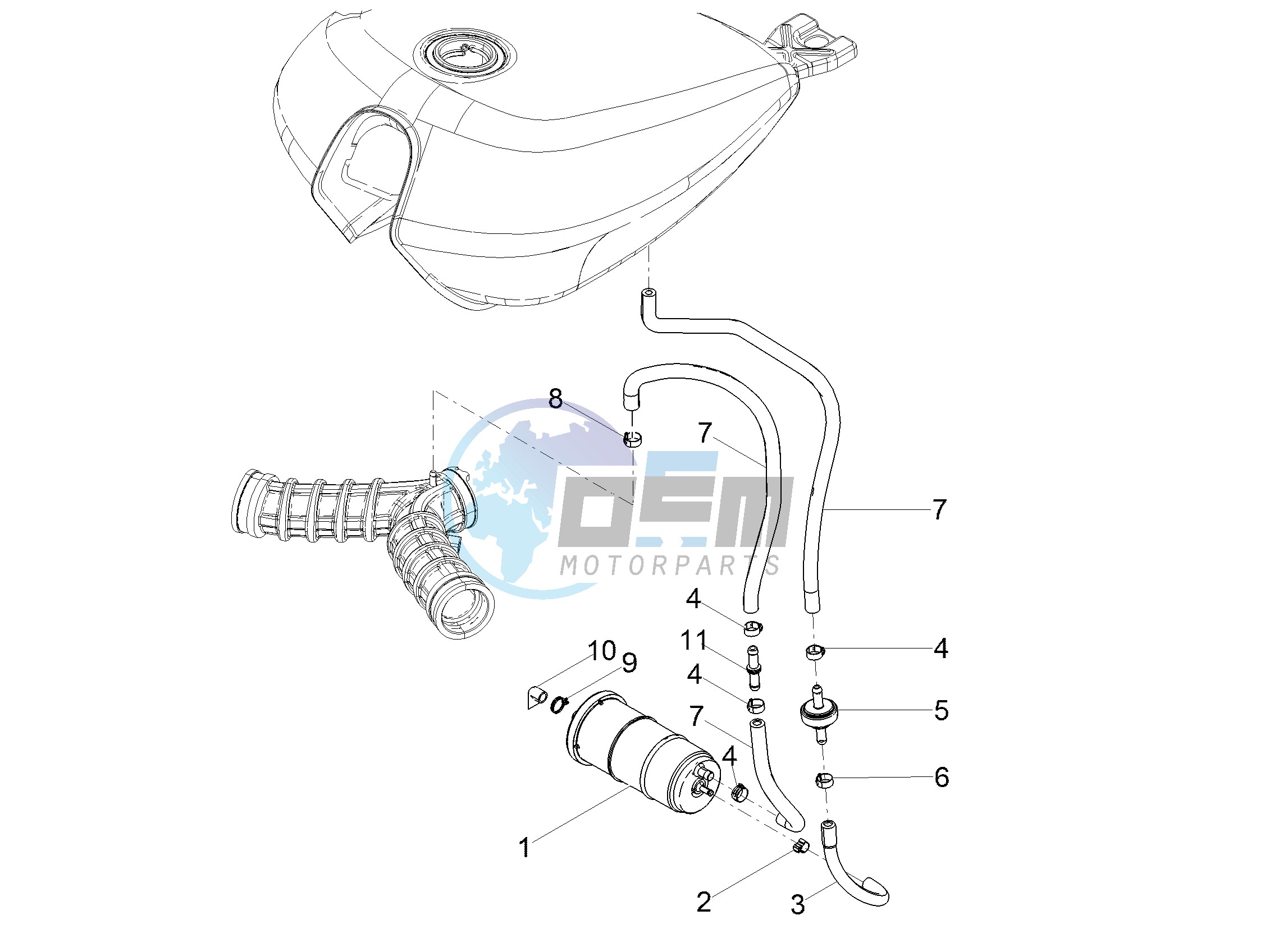 Fuel vapour recover system