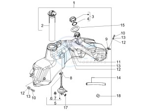 Granturismo 200 L USA drawing Fuel Tank