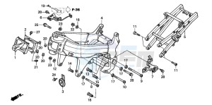 VTR1000SP VTR1000SP-2 drawing FRAME BODY (VTR1000SPY/1)