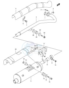 LT-F400 (E24) drawing MUFFLER