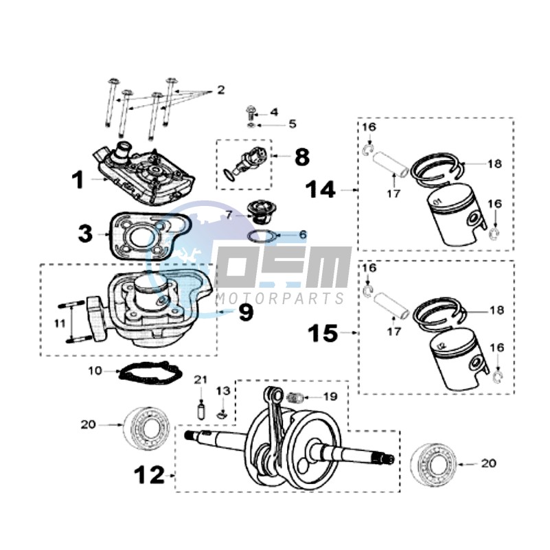 CRANKSHAFT AND CYLINDER