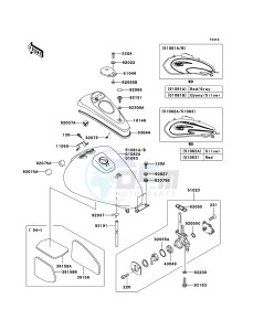 ELIMINATOR 125 BN125-A8 GB XX (EU ME A(FRICA) drawing Fuel Tank