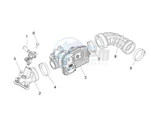 S 125 4T ie E3 Vietnam drawing Throttle body - Injector - Union pipe