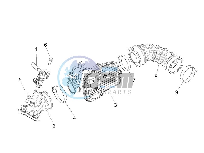 Throttle body - Injector - Union pipe