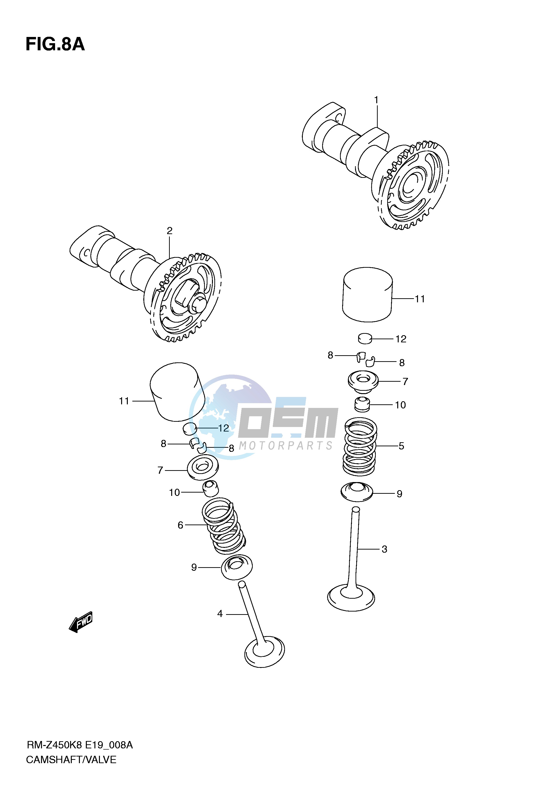 CAMSHAFT - VALVE (RM-Z450L1)