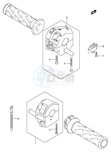 DL650 (E2) V-Strom drawing HANDLE SWITCH (MODEL K5 K6)