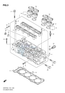 GSR750 (E21) drawing CYLINDER HEAD