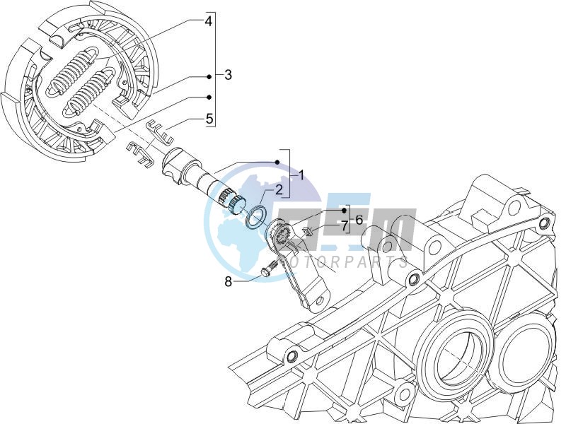 Rear brake - Brake jaw