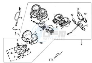 XS-125-K drawing DASHBOARD / SPEEDOMETER CABLE / WIRING HARNASS