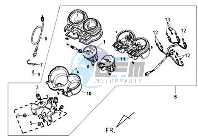 DASHBOARD / SPEEDOMETER CABLE / WIRING HARNASS