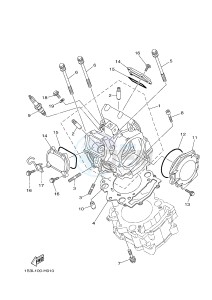 YFM700R YFM7RD RAPTOR 700R (1PE2 1PE3 1PE4) drawing CYLINDER HEAD