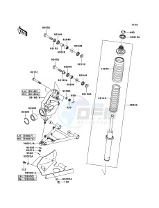 KVF650 4x4 KVF650D8F EU GB drawing Suspension