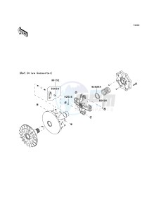 KVF 650 G [BRUTE FORCE 650 4X4I HARDWOODS GREEN HD] (G6F-G9F) G9F drawing OPTIONAL PARTS-- DRIVE CONVERTER- -