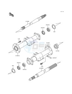 KAF 300 A [MULE 500] (A1) [MULE 500] drawing REAR AXLE