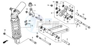 VTR1000SP VTR1000SP-1 drawing REAR CUSHION (VTR1000SPY/ 1)