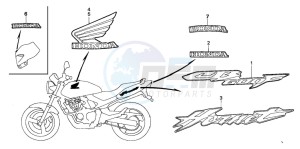 CB600F HORNET S drawing MARK (CB600F3/4/5/6)