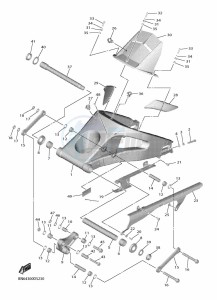 YZF600 YZF-R6 (BN6S) drawing REAR ARM