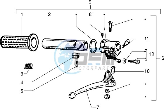 Rear brake lever holder