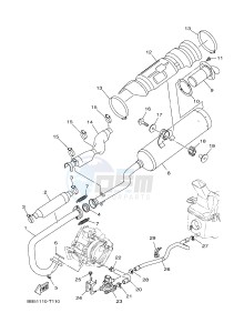 YFM450FWB YFM45KDXJ KODIAK 450 (BJ53) drawing EXHAUST