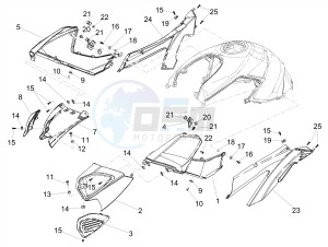 SHIVER 900 E4 ABS NAVI (NAFTA) drawing Side fairing