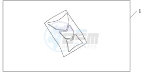 CBR1000RA9 Australia - (U / ABS MME) drawing TANK PAD HONDA WING LOGO