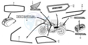 CBX750P2 drawing MARK/STRIPE (DK/PE/2DK)(3 DK/4DK/5DK/6DK)