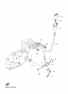 YFM90R (BD3F) drawing SHIFT SHAFT