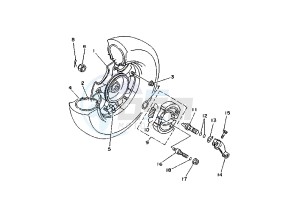 XC T CYGNUS 125 drawing REAR WHEEL