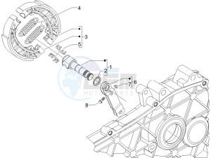 LX 150 4T 2V ie E3 Taiwan drawing Rear brake - Brake jaw