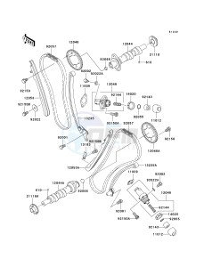 VN 1600 B [VULCAN 1600 MEAN STREAK] (B6F-B8FA) B8F drawing CAMSHAFT-- S- -_TENSIONER