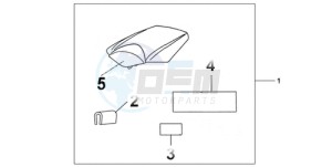 CBR1000RAA Europe Direct - (ED / ABS HRC) drawing SEAT COWL *R334*