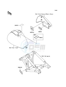 VN800 CLASSIC VN800-B10P GB XX (EU ME A(FRICA) drawing Labels