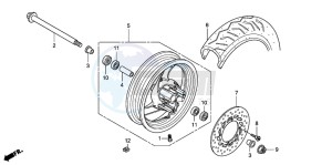 FES150A 125 S-WING drawing FRONT WHEEL (FES125)(FES150)